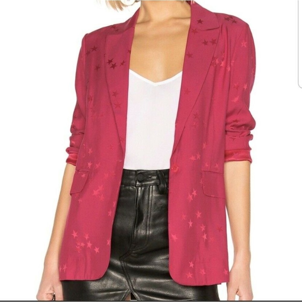Equipment Star Blazer Hampton Jacket Pink stars - Picture 1 of 7